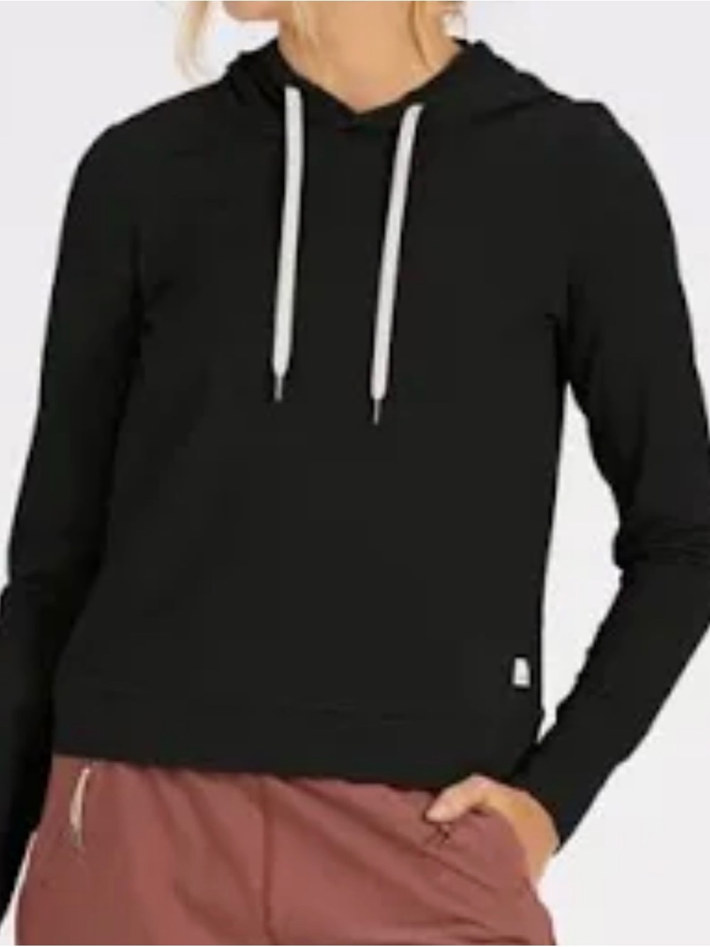 Vuori Women's Halo Essential Hoodie - Black Heather - Size Medium (Like New)